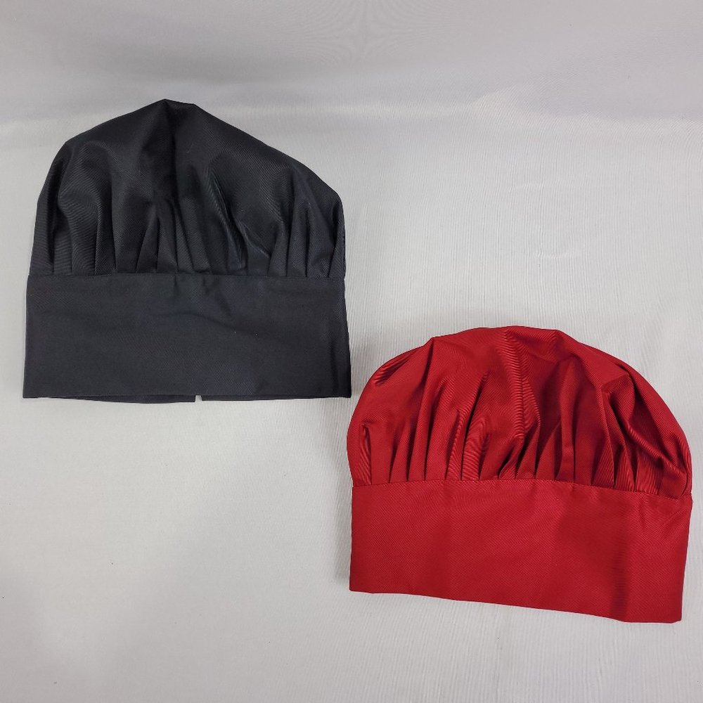 Chef Hat Set 2 Baker Cook His & Hers Kitchen Restaurant Uniform Men Women Adult